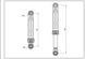 Амортизатор бака для пральної машини Gorenje AKS 111818 120N L=185-240mm D отвору=8/12mm