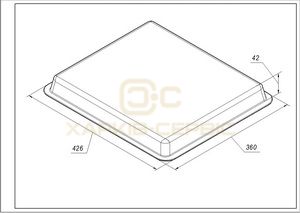 Деко емальоване (глибоке) 426x360mm для духовки Electrolux 3870288101