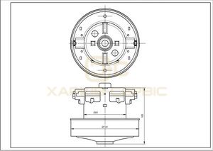 Двигун для пилососа VC07W16QB Whicepart 1800W D=130/84mm H=30/105mm