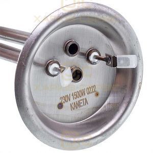 Тэн для бойлера 1500W L=285mm (нерж.), фланец 92mm, 2 трубки под датчик SKL Kaneta