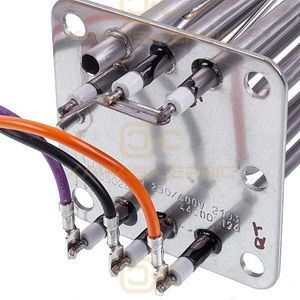 Тен парогенератора з прокладкою Rational 87.00.366 9000W 230/400V L=190mm, фланець 82x80mm