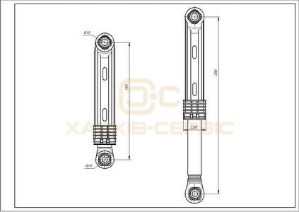 Амортизатор бака для пральних машин Samsung 40N DC66-00343E