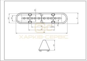 Активатор, ребро барабана для пральної машини Electrolux L=165mm 8118632051