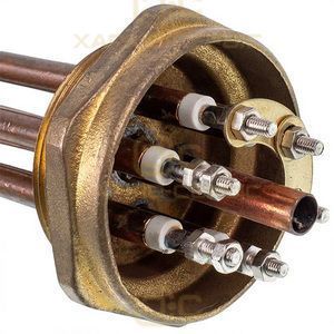 Блок тенів 12 кВт 220V мідний L=425mm гайка 2" для електричного котла SANAL