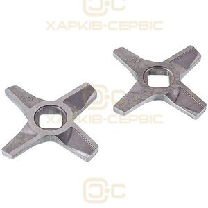 Набір ножів для м&aposясорубки Zelmer 10003883 ZMMA028X (2 шт.) D=55.5mm s=5mm Отвір=10x10mm NR8 (двосторонні)