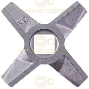 Набір ножів для м&aposясорубки Zelmer 10003883 ZMMA028X (2 шт.) D=55.5mm s=5mm Отвір=10x10mm NR8 (двосторонні)