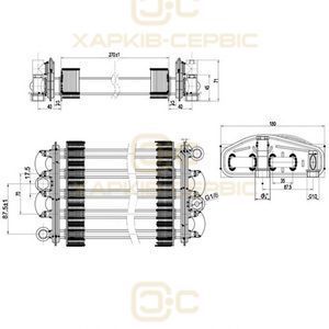 Теплообменник битермический (87 ламелей) для газового котла Demrad Tayros BK/HK 124