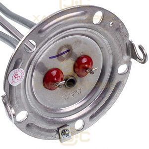 Тэн для бойлера под анод 1000W (нерж.) L=285mm фланец 124mm, 1 трубка под датчик анод M5 MTS