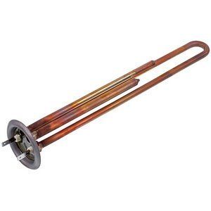 Тэн для бойлера под анод 1300W (медный), фланец 64mm, анод M4, 2 трубки под датчик Thermowatt