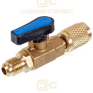 Кран прямий для заправки фреону R600 (1/4'') RTM BV-01