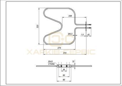 Тен нижній для духовки Zanussi 3570635015