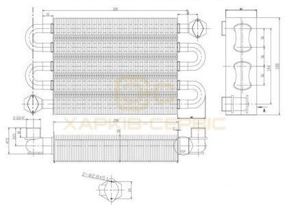 Теплообмінник первинний для газового котла Fondital/Nova Florida 24 кВт 6SCAMMON05