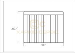 Решітка для духовки Electrolux 8583546595023 422.8x347mm