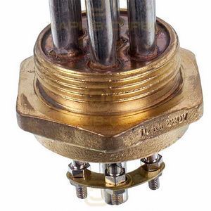 Блок тенів 10 кВт 220V (нержавіюча сталь) L=405mm гайка 1,5" (48mm) для електричного котла SANAL