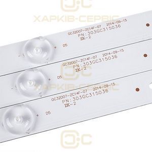 Комплект LED підсвітки GC32D07-ZC14F-07 GC32D07-ZC21FG-09 для телевізора 32&apos&apos 303GC315036