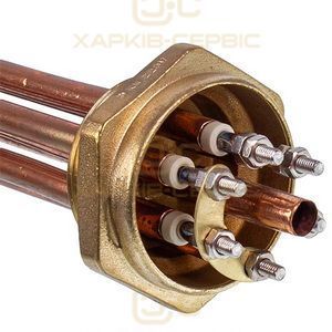 Блок тенів 9 кВт 220V мідний L=370mm гайка 1,5" (48mm) для електричного котла SANAL