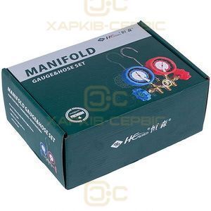 Манометричний колектор 2-вентильний XM-R536G R-22 (R-12 R-502) + шланги 3шт.x900mm