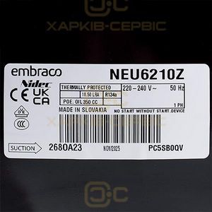 Компрессор для холодильника EMBRACO ASPERA NEК6210Z R134 578W
