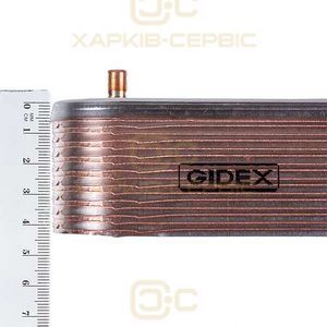 Теплообменник пластинчатый ГВС Gidex (16 пл.) для газового котла Ariston Cenus One, Alteas One, Clas