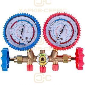 Манометричний колектор 2-вентильний XM-R536G R-22 (R-12 R-502) + шланги 3шт.x900mm