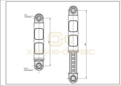Амортизатор бака для пральної машини 60N Electrolux 8581322553513