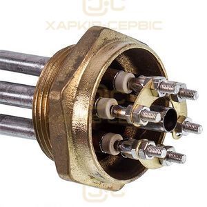 Блок тенів 4,5 кВт 380V (нержавіюча сталь) L=265mm гайка 1 1/2" (48mm) для електричного котла SANAL