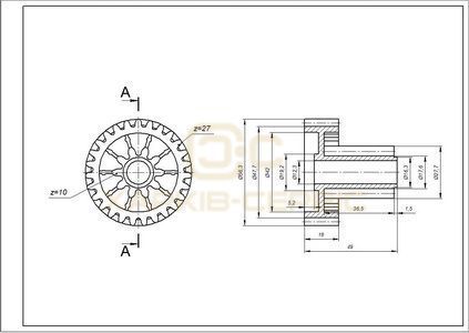 Шестерня середня для м'ясорубки Kenwood KW715563