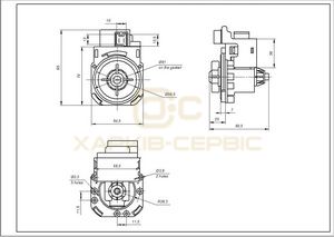 Помпа 30Вт PMP522UN B20-6AZC Hanyu для пральної машини Indesit C00266228