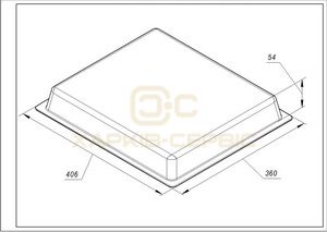 Емальоване деко AC036 для духовки Gorenje 406x360x54mm 334773 (691334)