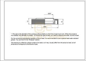 Сальник 30*52*10/12mm для пральної машини Zanussi 50095515008