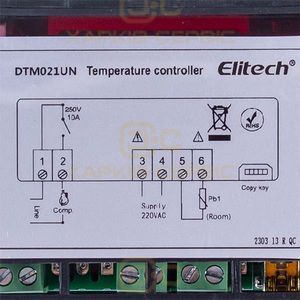 Контролер Elitech ETC-961 SKL (мікропроцесор 1 датчик) 1 NTC 10A