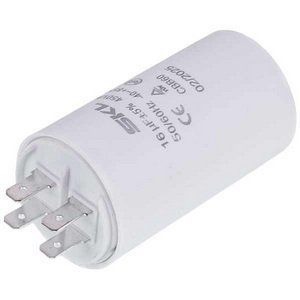 Пусковий конденсатор для пральної машини CAP524UN 16uF 450V 70x40mm (4 клеми)