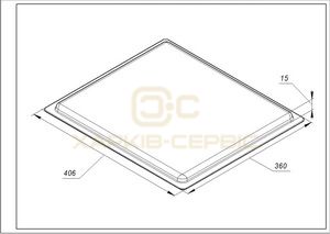 Емальоване деко AC037 для духовки Gorenje 406x360x15mm 334774 (691338)