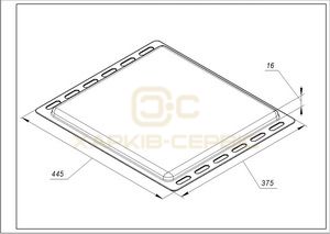 Алюмінієве деко TRA001 для духовки Whirlpool 445x375x16mm 481241838127