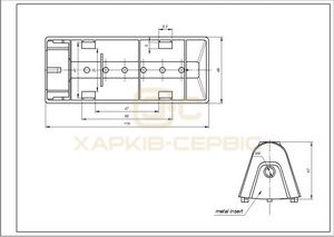 Активатор барабана (ребро) SKL DC97-02051D для пральних машин Samsung довжина 120мм